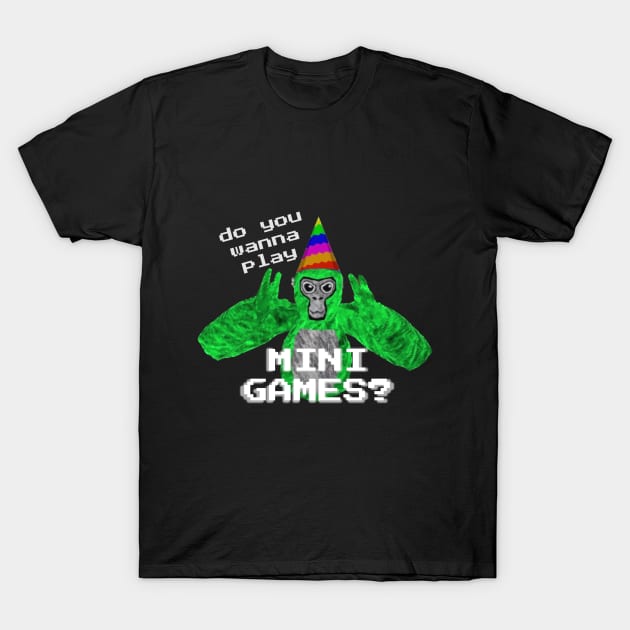 Gorilla Tag Mini Games Kid (For Dark colors) T-Shirt by Meatball_Jones